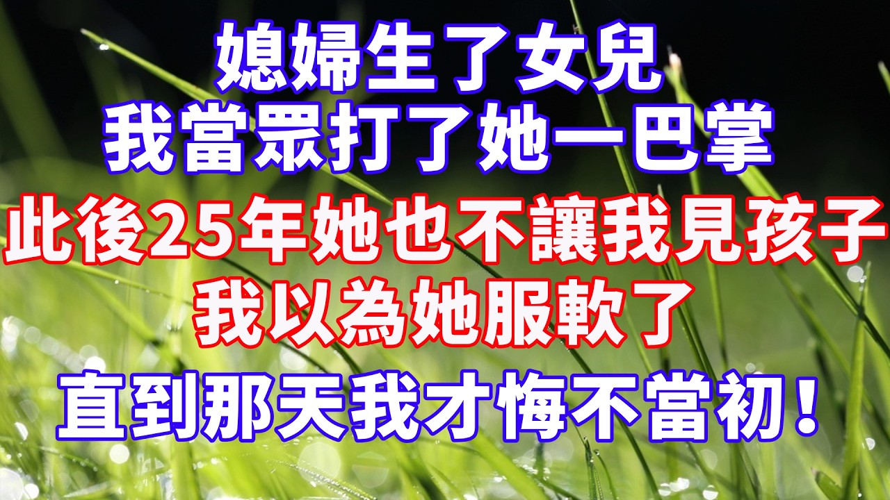 媳婦生了女兒，我當眾打了她一巴掌，此後25年她再也不讓我見孩子，我以為她服軟了，直到那天我才悔不當初 #情感故事 #爽文 #故事分享 #幸福人生 #婆媳
