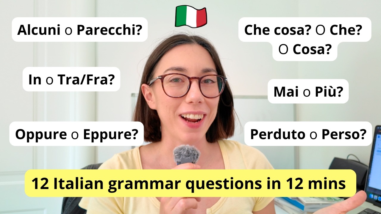 Italian grammar Q&A: 12 dubbi di grammatica italiana in 12 minuti (o quasi) (Sub)