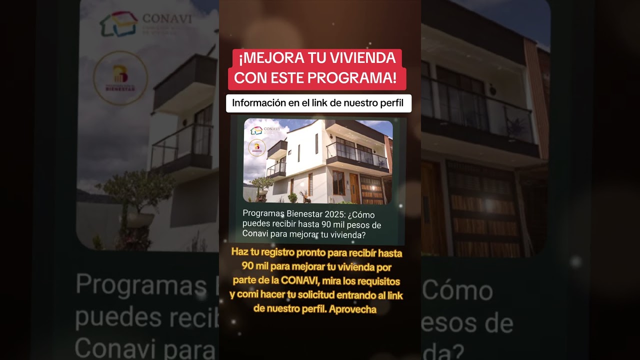 Mejora tu casa con este apoyo de la CONAVI