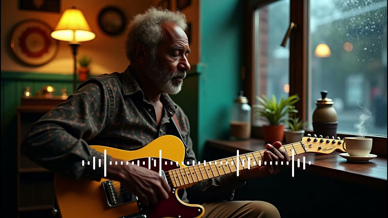 Relaxing Cafe Blues for Study Nights | Calm Guitar Instrumental Mix