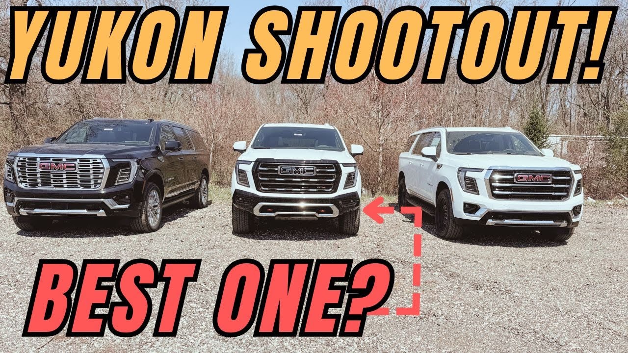 2025 GMC Yukon Denali vs AT4 vs Elevation | Interior Exterior tech & window sticker comparison