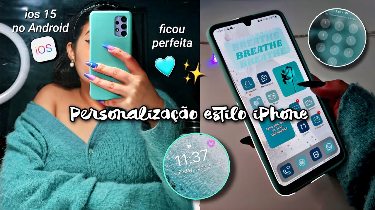 Transformei meu ANDROID em iPHONE | Personalização do zero