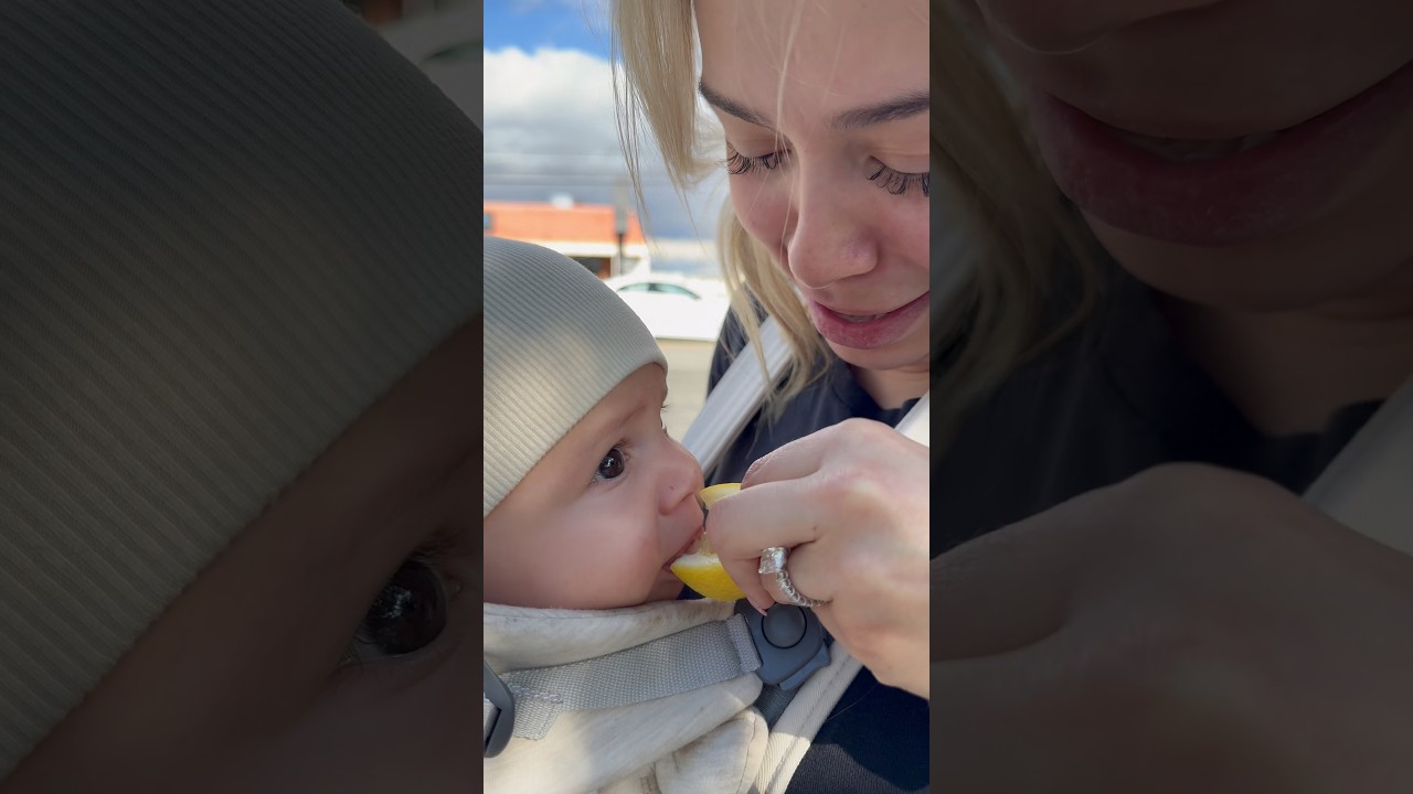 Малышка обожает лимон в 4 месяца 😱 #shortsviral #shorts #baby