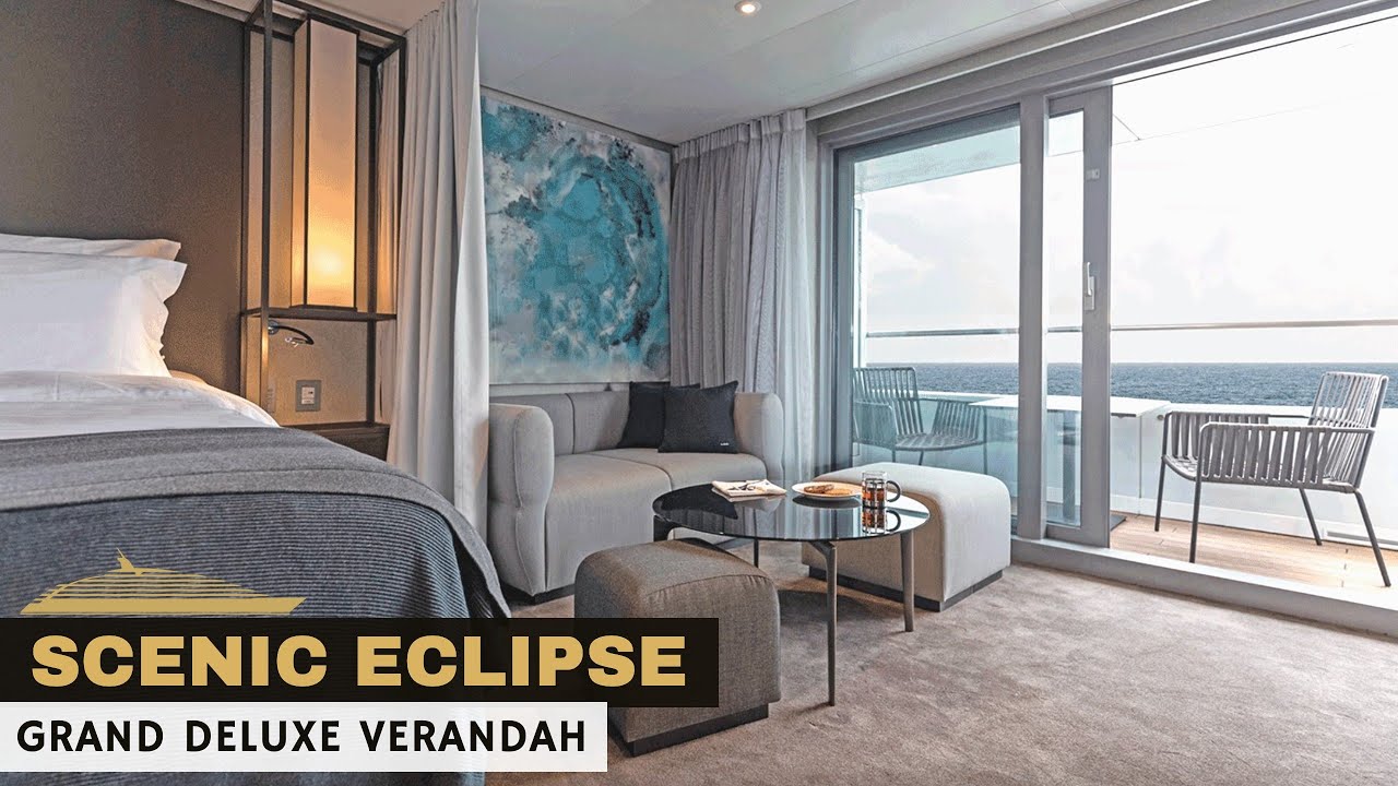 Scenic Eclipse | Grand Deluxe Veranda Suite Walkthrough Tour & Review 4K | Scenic Luxury Cruises