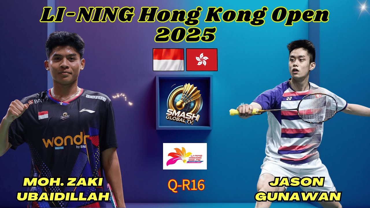 Moh. Zaki UBAIDILLAH vs Jason GUNAWAN | LI-NING Hong Kong Open 2025 - Kualifikasi Babak 16 Besar