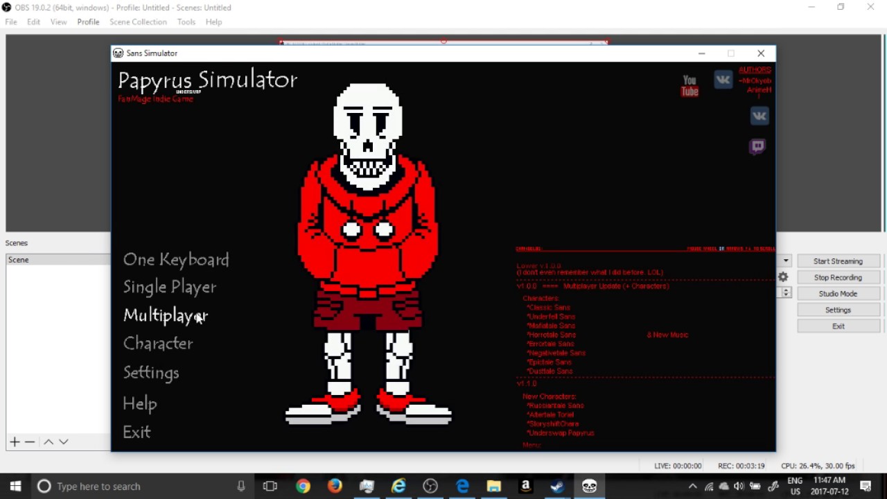 Alter tale Toriel and Alter fell toriel plays Sans SIM