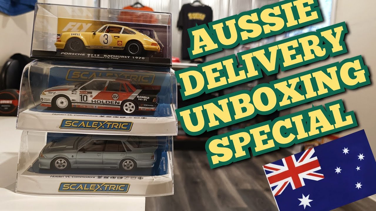 AUSSIE Aussie Aussie special Scalextric and fly slot delivery unboxing from show us ya slotz