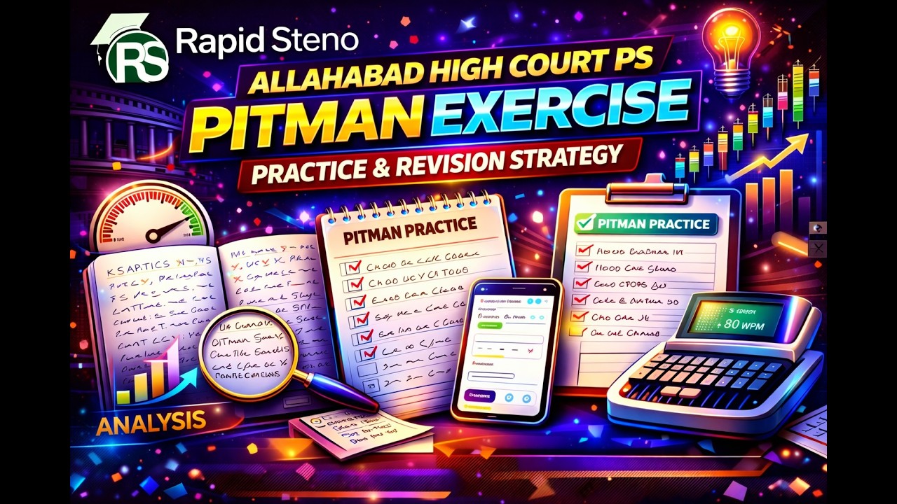 Allahabad High Court PS Pitman Exercise Practice & Revision Strategy | #allahabadhighcourt #ahc