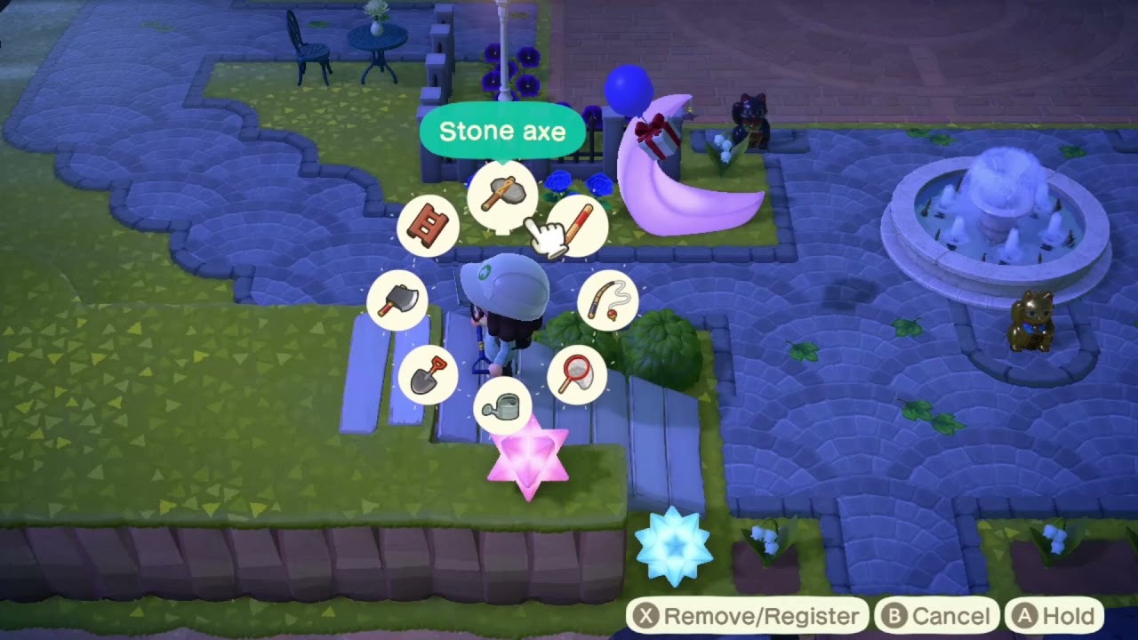 [ACNH] popping a balloon with a net