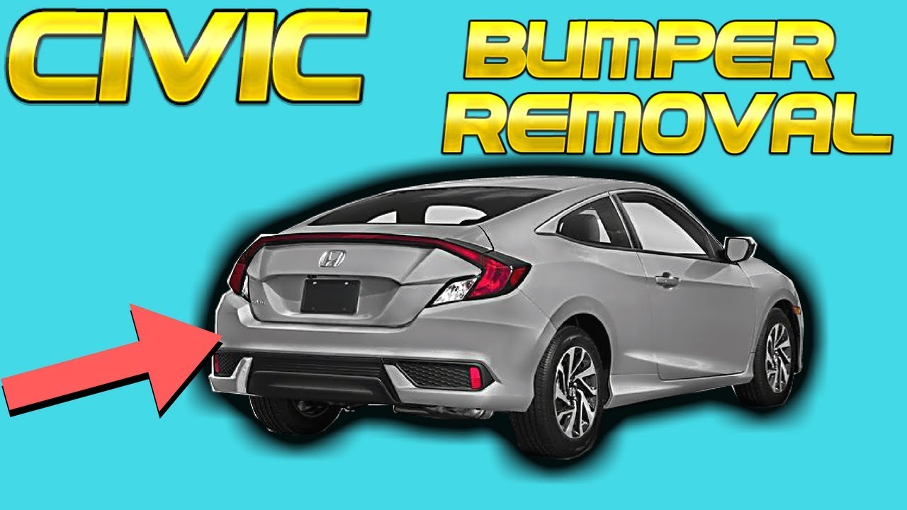 10th Gen 2016 2017 2018 Honda Civic Coupe Rear Bumper Removal How to Remove Install Replace