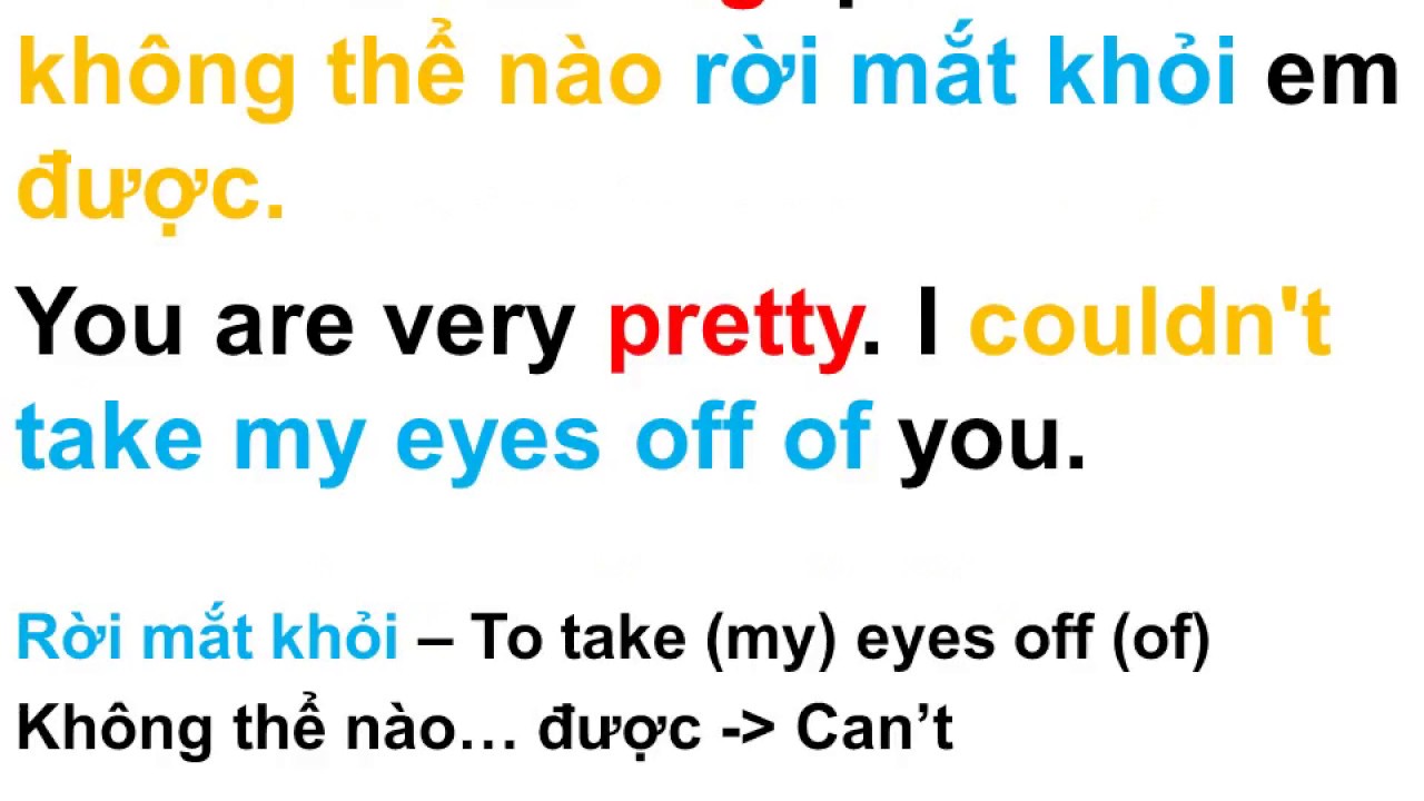 Learn Vietnamese: Pick-up lines - Beautiful words for her