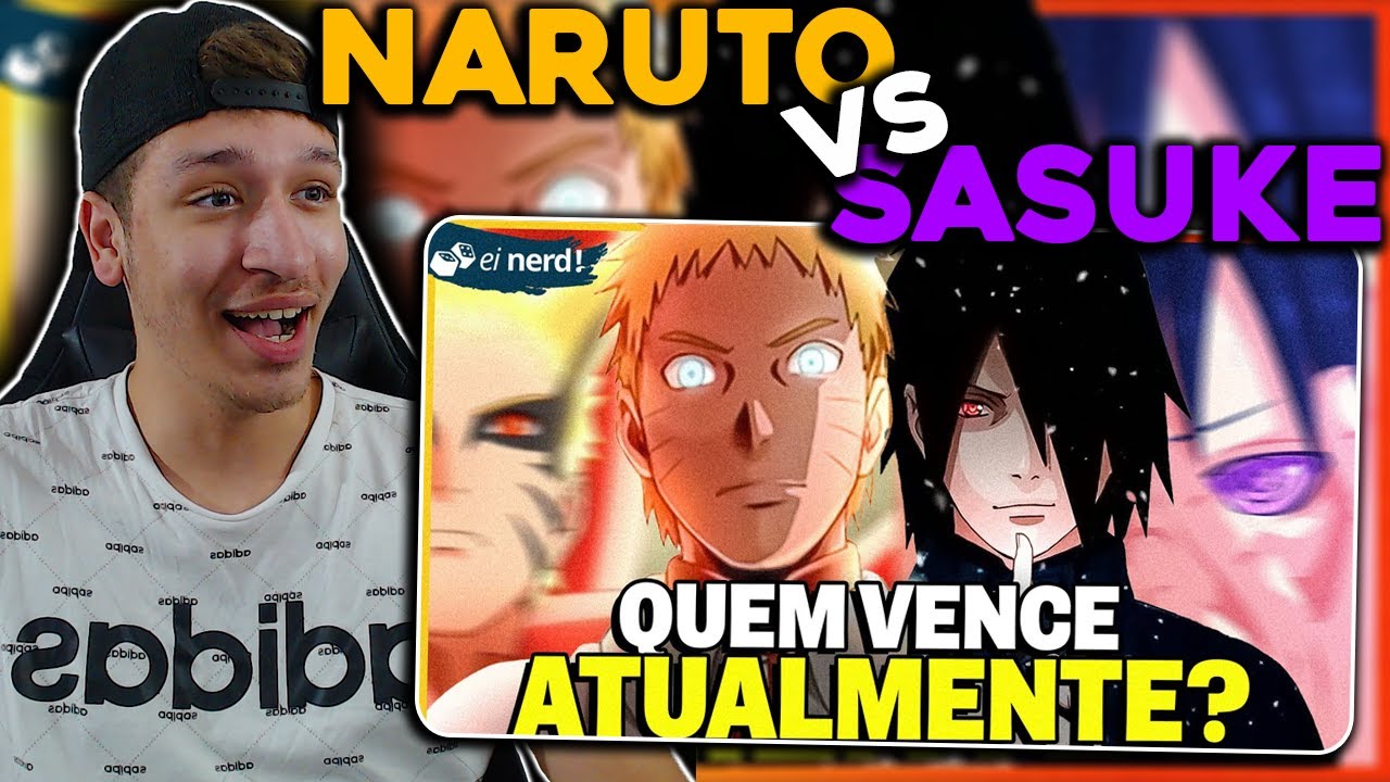 REAGINDO A NARUTO [Sem Kurama] VS SASUKE [Sem Rinnegan] QUEM GANHA?