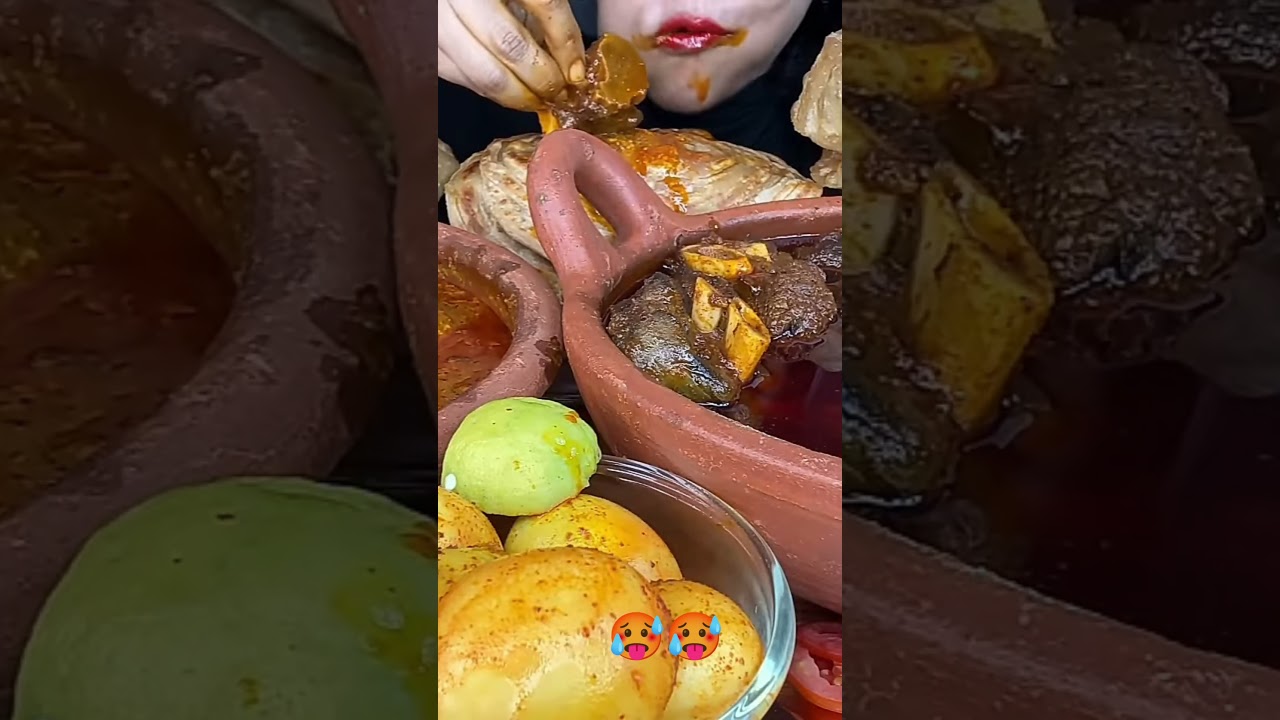 Eating Mutton Gravy with Poori 🥵 