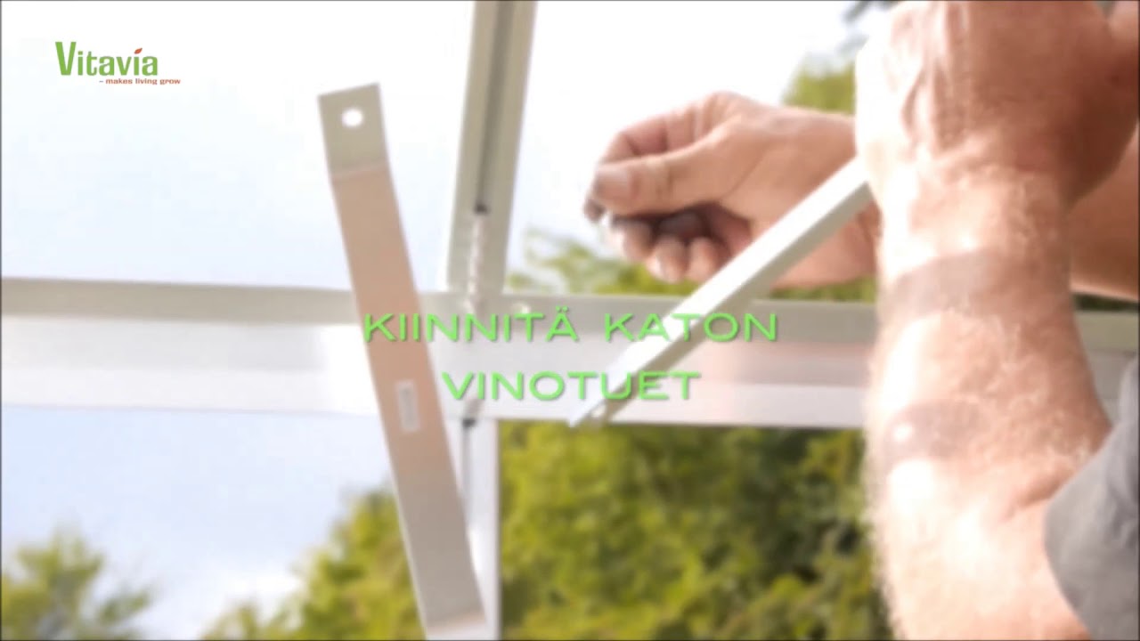 Vitavia-kasvihuone: Venus-mallin katon kokoaminen