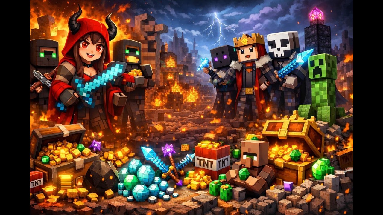 Играем с кланом/SaTaNFaMiLy/ Minecraft Bedrock