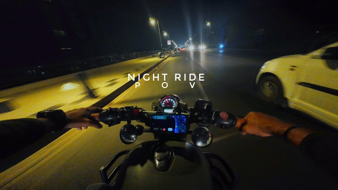 Roaring Dolphin Exhaust in Night | Motorcycle POV | Ride Therapy 