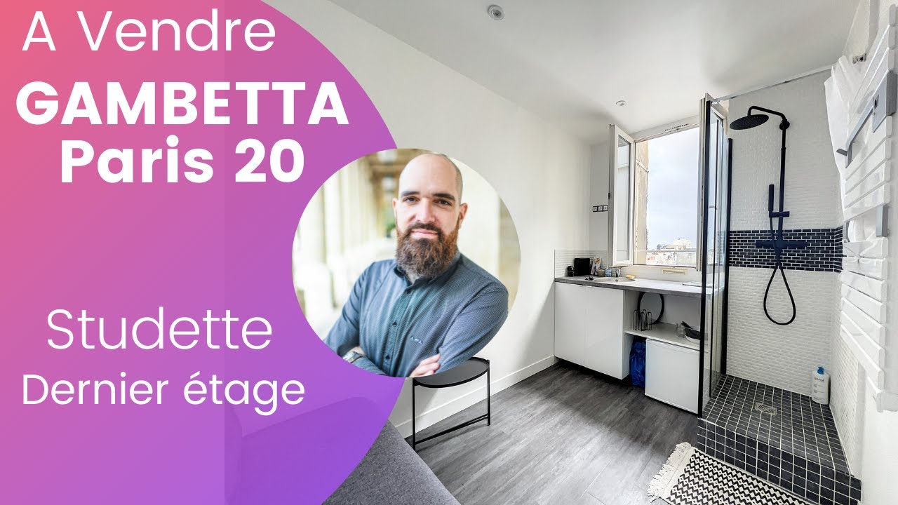Studette à vendre au dernier étage d'un immeuble Haussmannien de la place Gambetta Paris 20