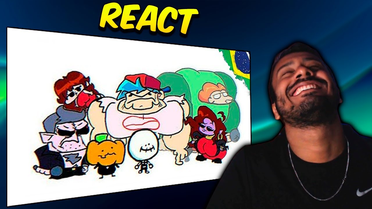 NOSTALIGA QUE ME MATOU DE RIR!! React Friday Night Funkin Semana 1 - 7 (Todas as animações)