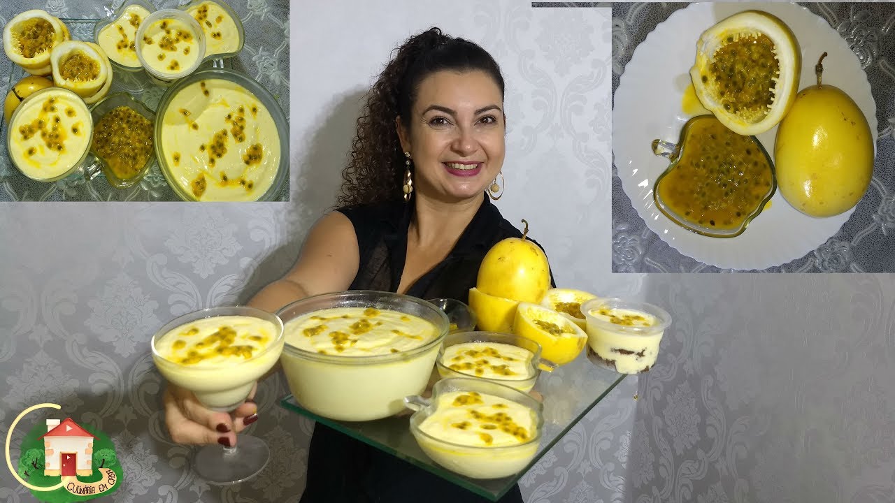 Mousse de maracujá cremoso sem gelatina Culinária em Casa