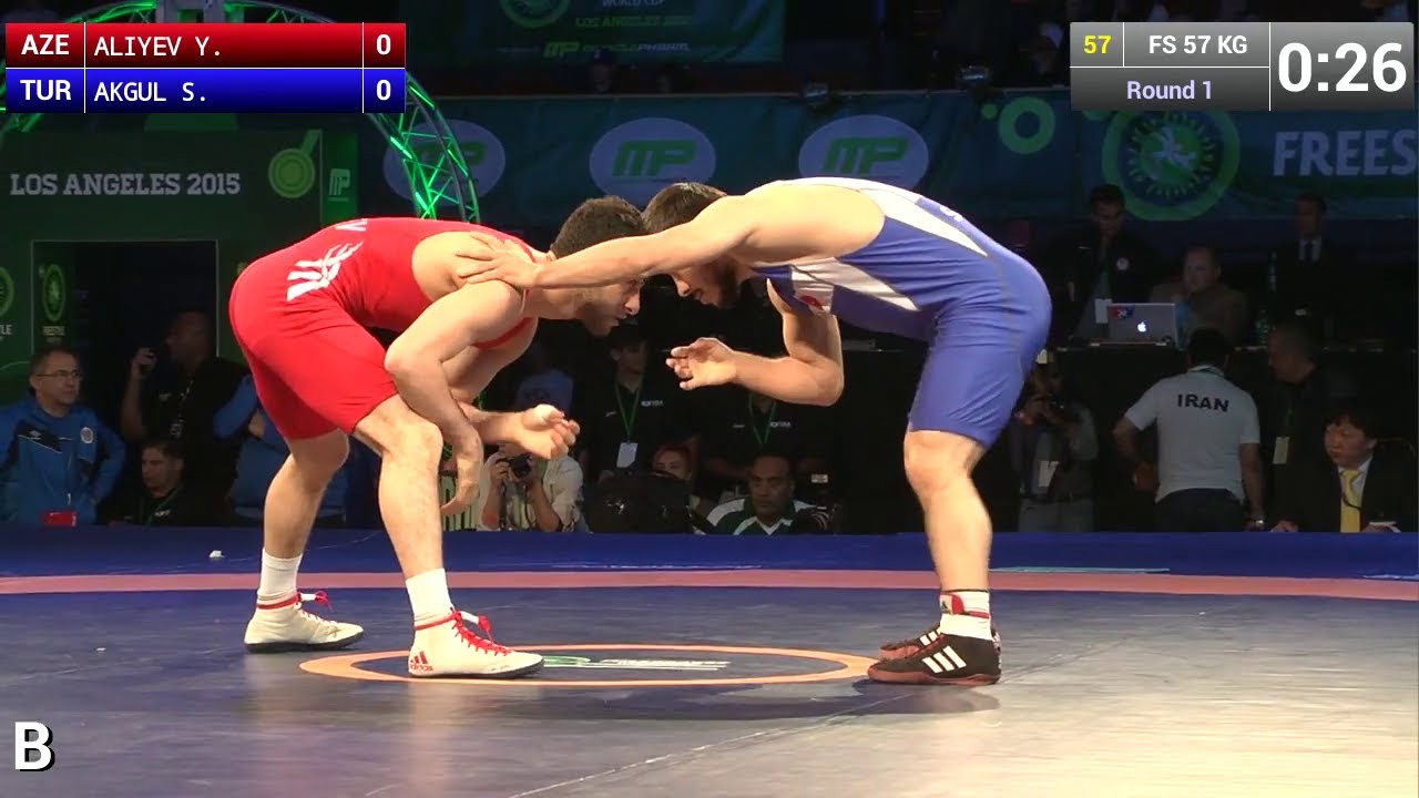 Round 1 FS - 57 kg: Yashar ALIYEV (AZE) df. Sezar AKGUL (TUR), 9-4