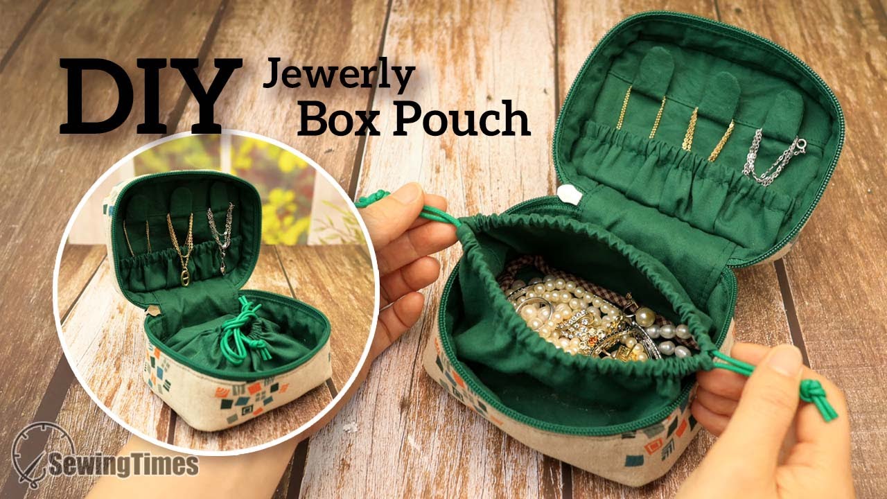DIY ШКАТУЛКА для украшений 🎁 косметичку своими руками [sewingtimes]