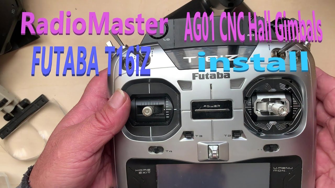 FUTAB T16IZ  RadioMaster AG01 CNC Hall Gimbals install fitting