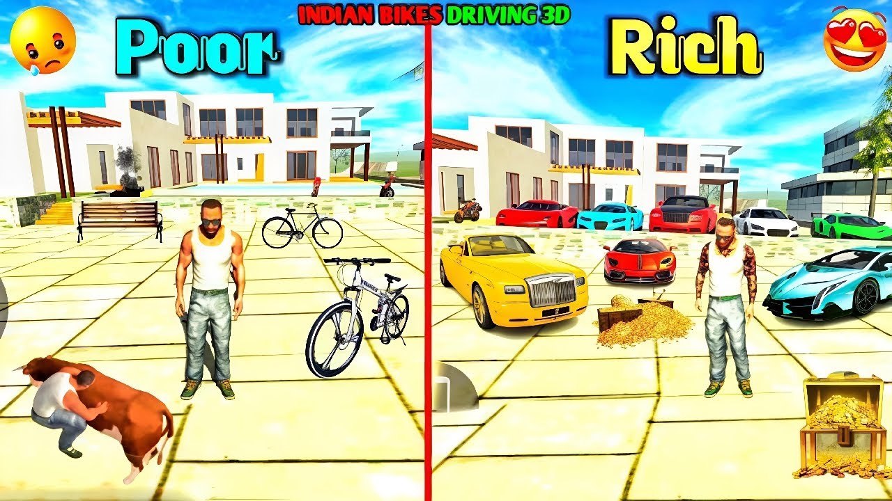 SINGLE LADKE is live ⚡ Indian bike driving 3d || Frankline Rich V/S Poor Life 🧬.  #trending #viral