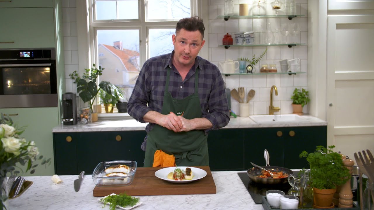 Kökets middag: Torskrygg med jordärtskockskräm och tomater med pepparrot - Köket