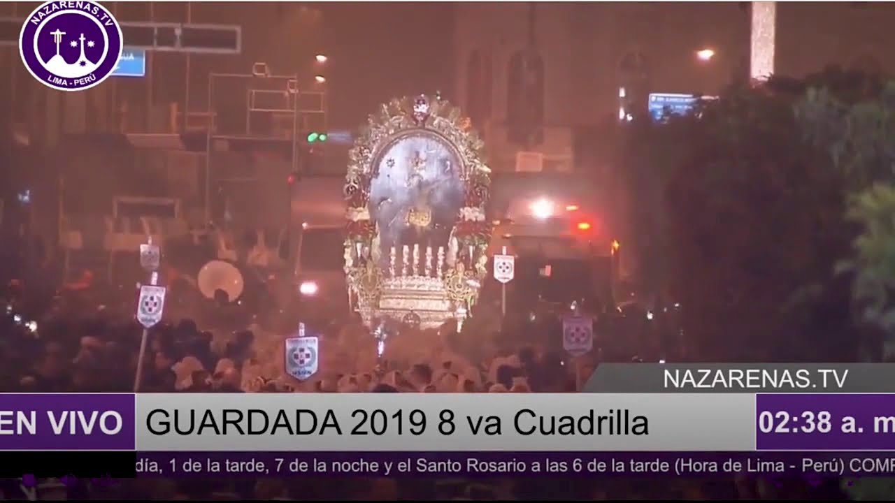 Señor de los milagros guardada 2019 en la iglesia las Nazarenas