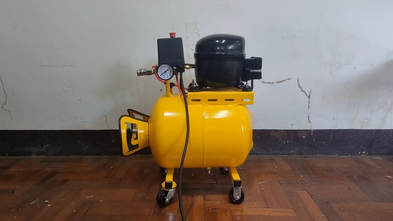 ขั้นตอนทำปั้มลม DIY จากคอมเพรสเซอร์ตู้เย็นเก่า Homemade Silent Air Compressor