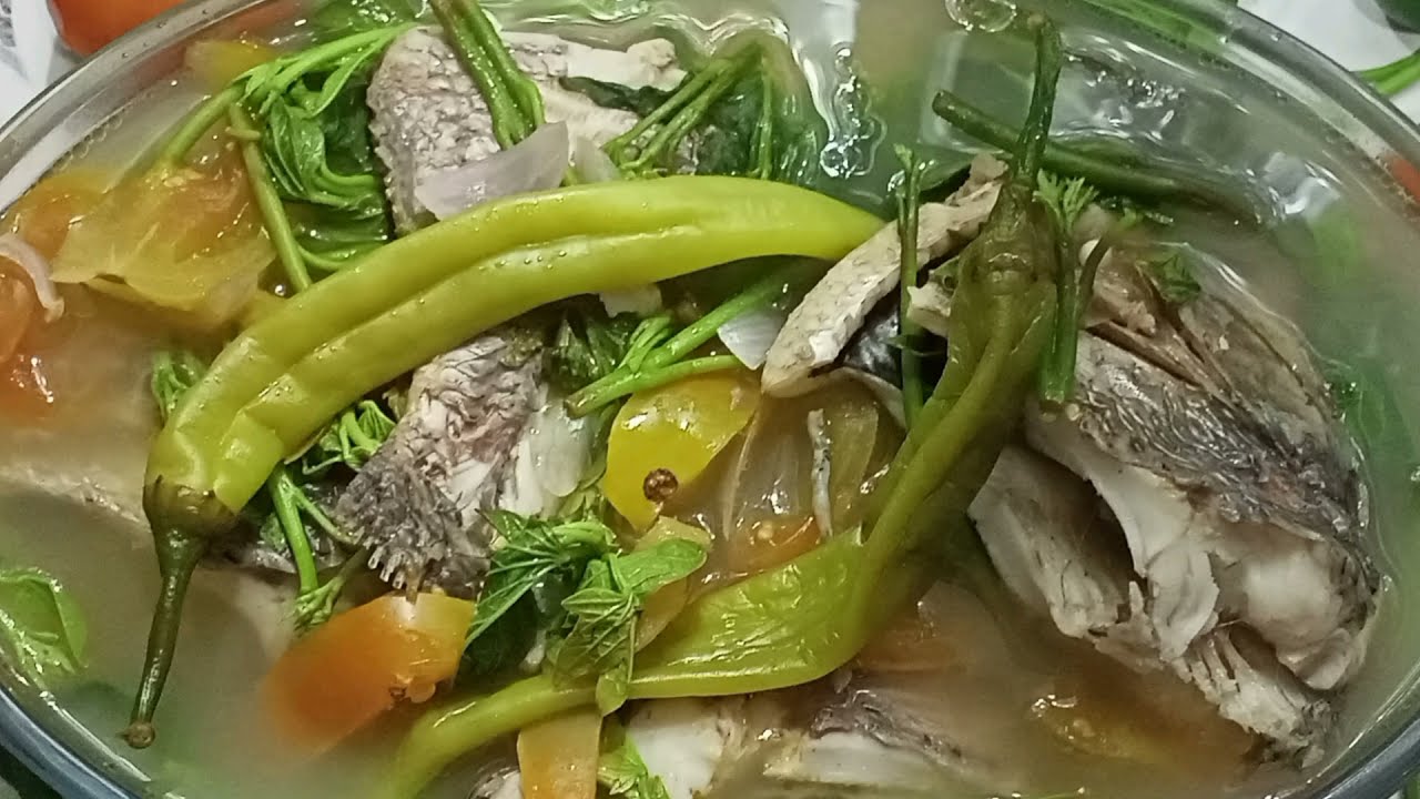 KINAMATISANG TILAPIA WITH TALBOS NG KAMOTE (Sinabawang Tilapia)/ WKD Home Cook Recipes/ Fish Recipe