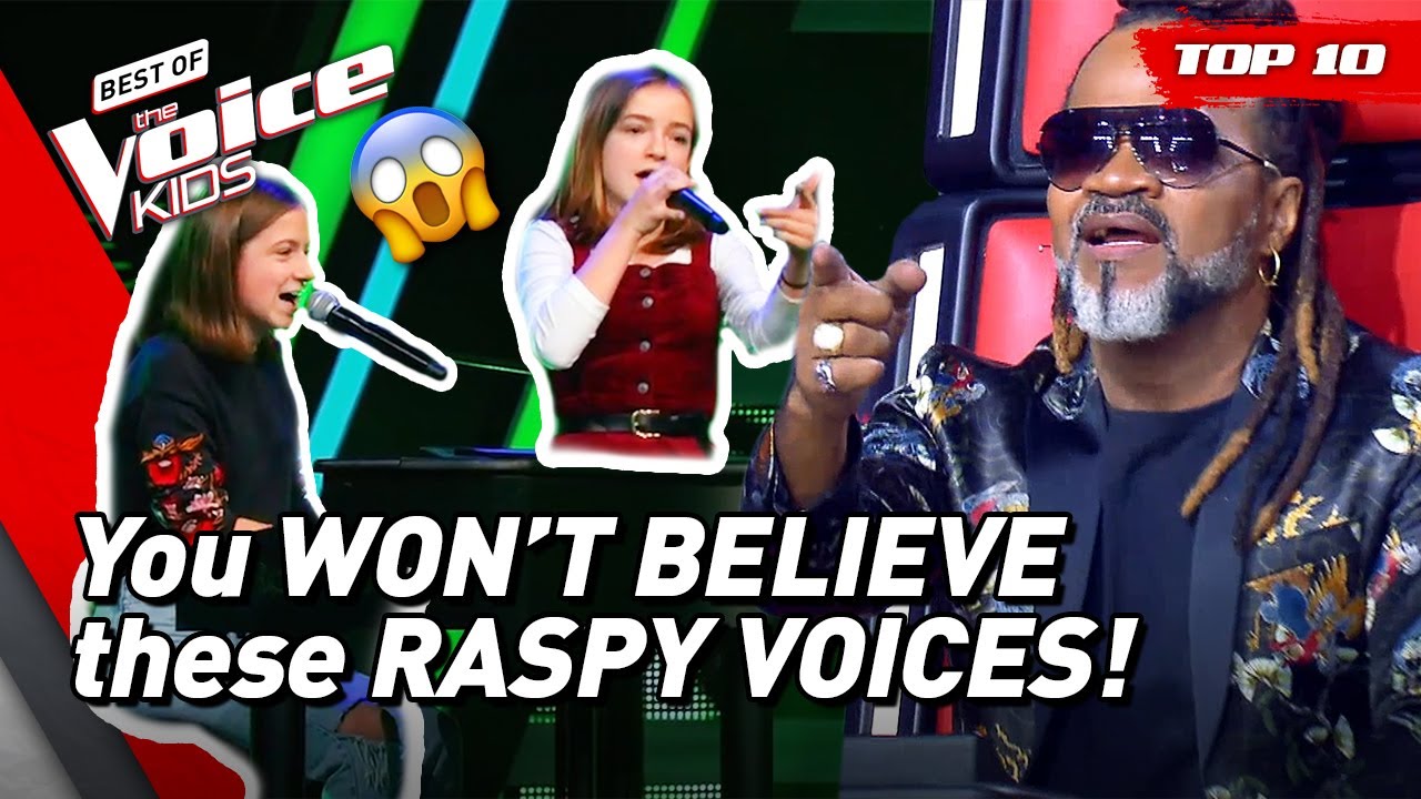 RASPY & UNIQUE VOICES in The Voice Kids! 🤯 | Top 6