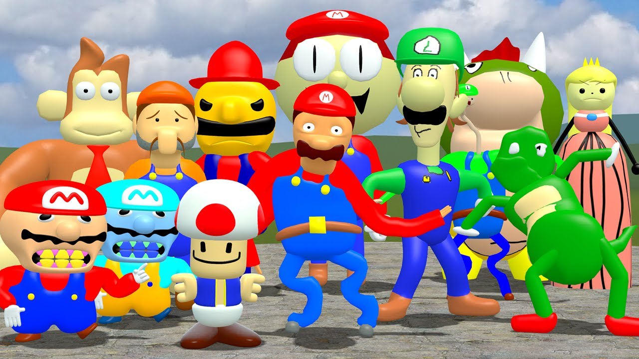 All Mario Family 3D Memes Nextbot In Garry's Mod