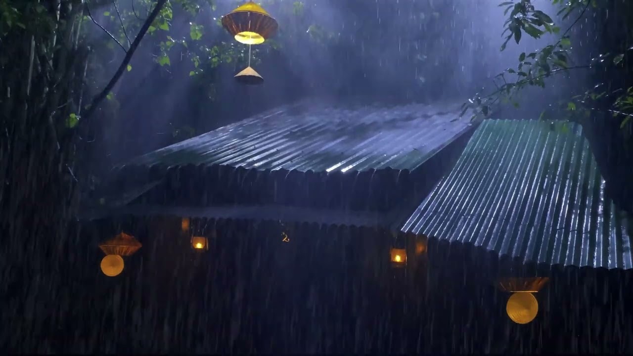 Heavy Rain Sounds on a Tin Roof | HD Rain Sounds to Overcome Stress & Sleep Instantly