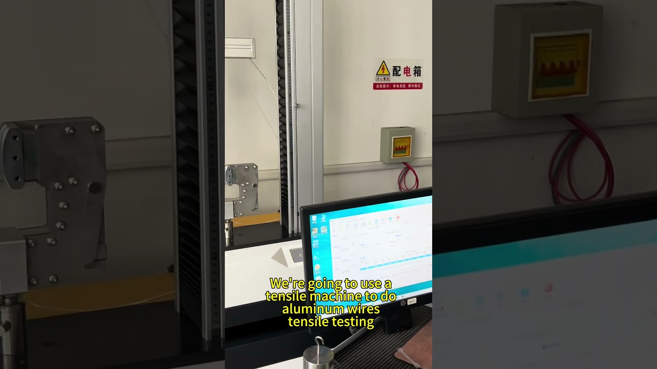 Tensile testing of aluminum wires#testingmachine #tensiletesting #testingequipment