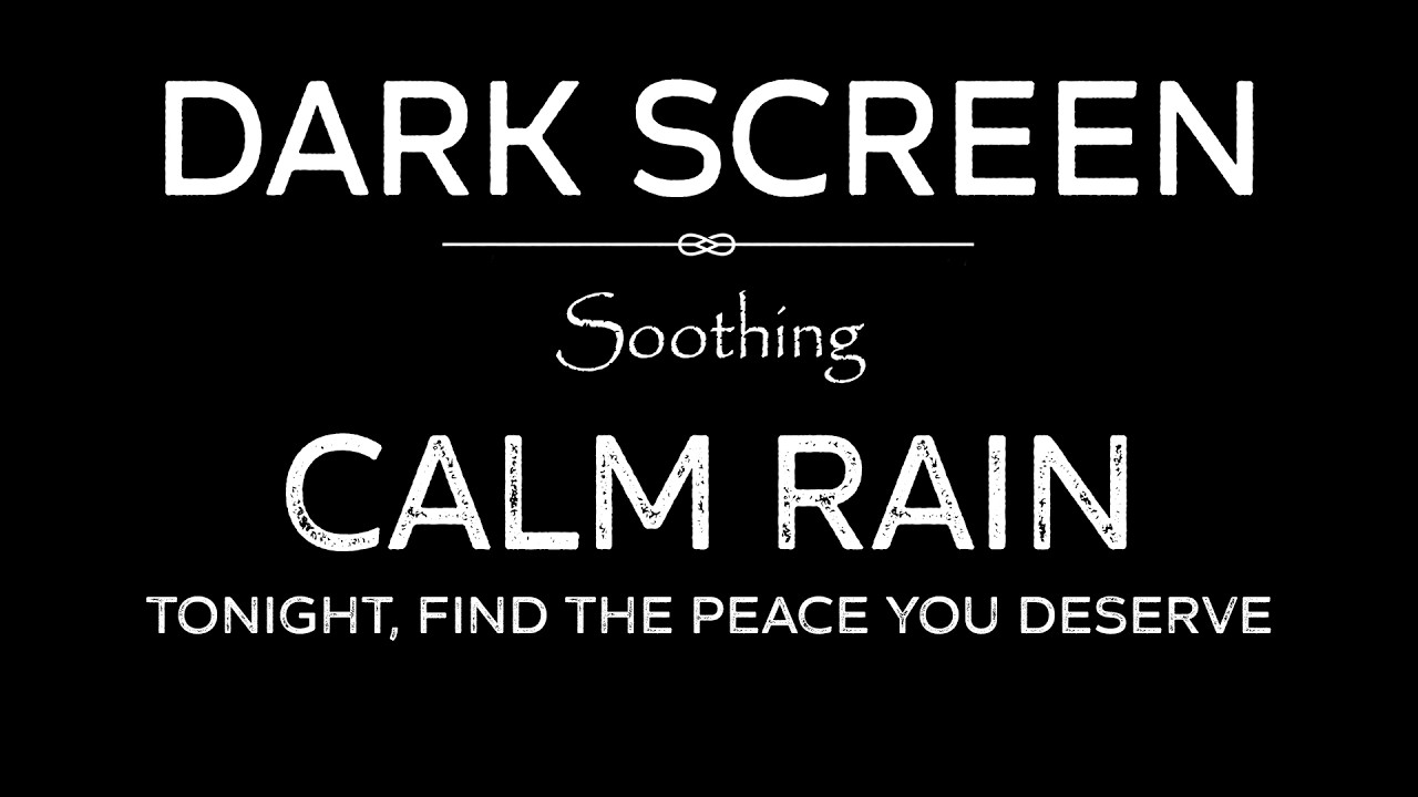 Calm Rain Sounds for Deep Sleep | Black Screen | Deep Sleep and Stress Relief