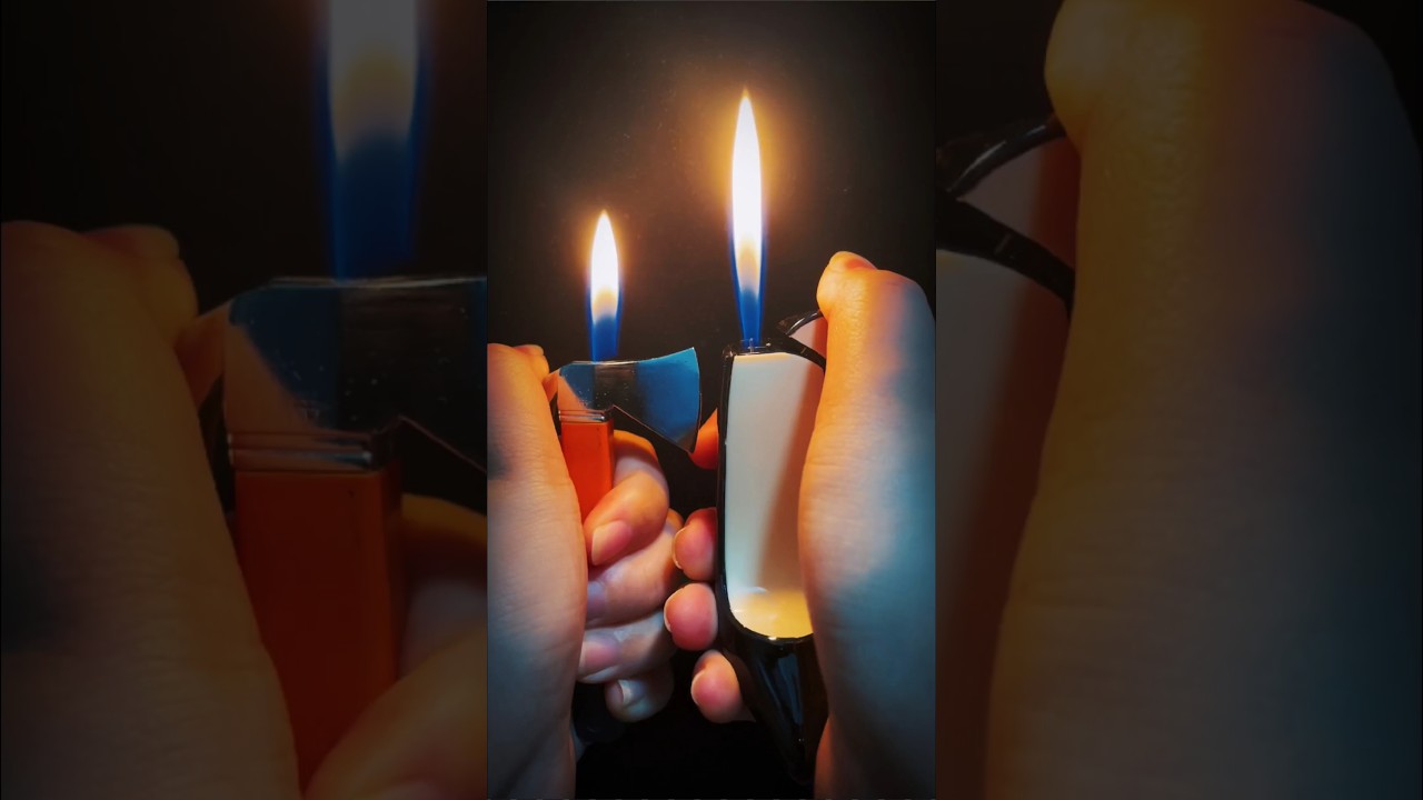 Which round is more exciting? #lighter #flame