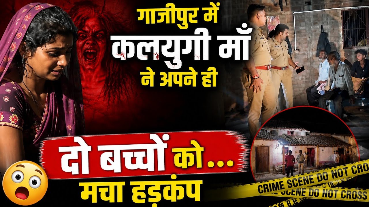 #ghazipur के खानपुर थाना अंतर्गत कलयुगी माँ ने अपने ही दो बेटों को मा*र डाला मचा हड़कंप