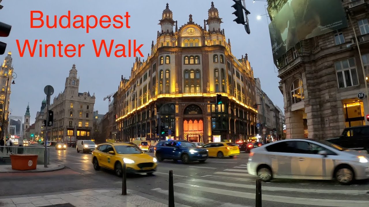 Budapest - Winter Walk at the Centrum (4K)