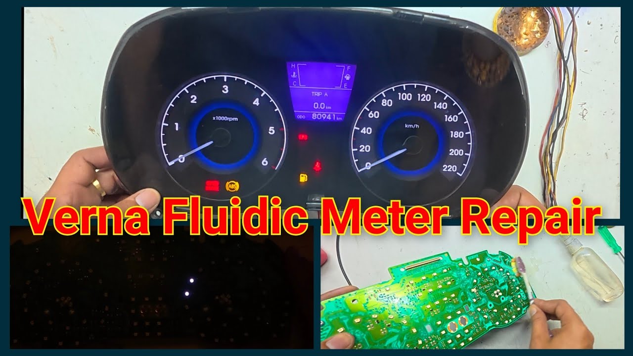 Verna Fluidic Meter (Cluster) Repair (Backlight blinking Problem Solved) #verna #vernafludic #rider 