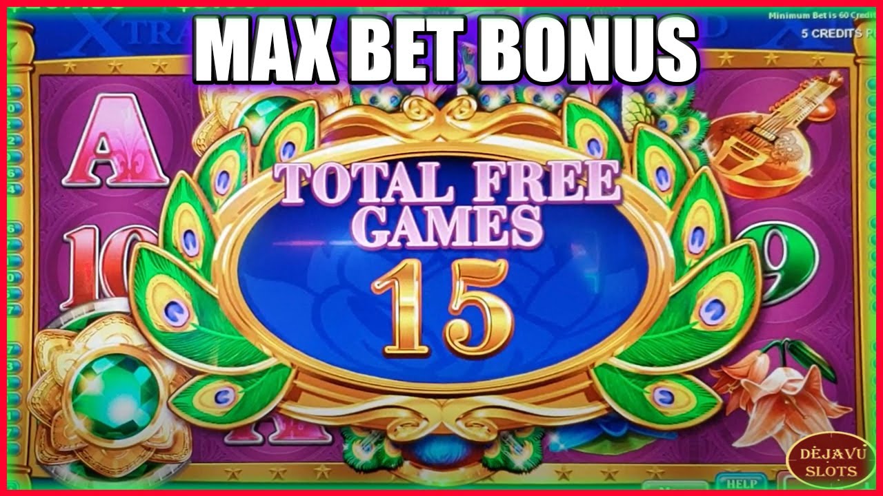 ADORNED PEACOCK SLOT MACHINE | MAX BET BONUS | MORE MORE  HEARTS