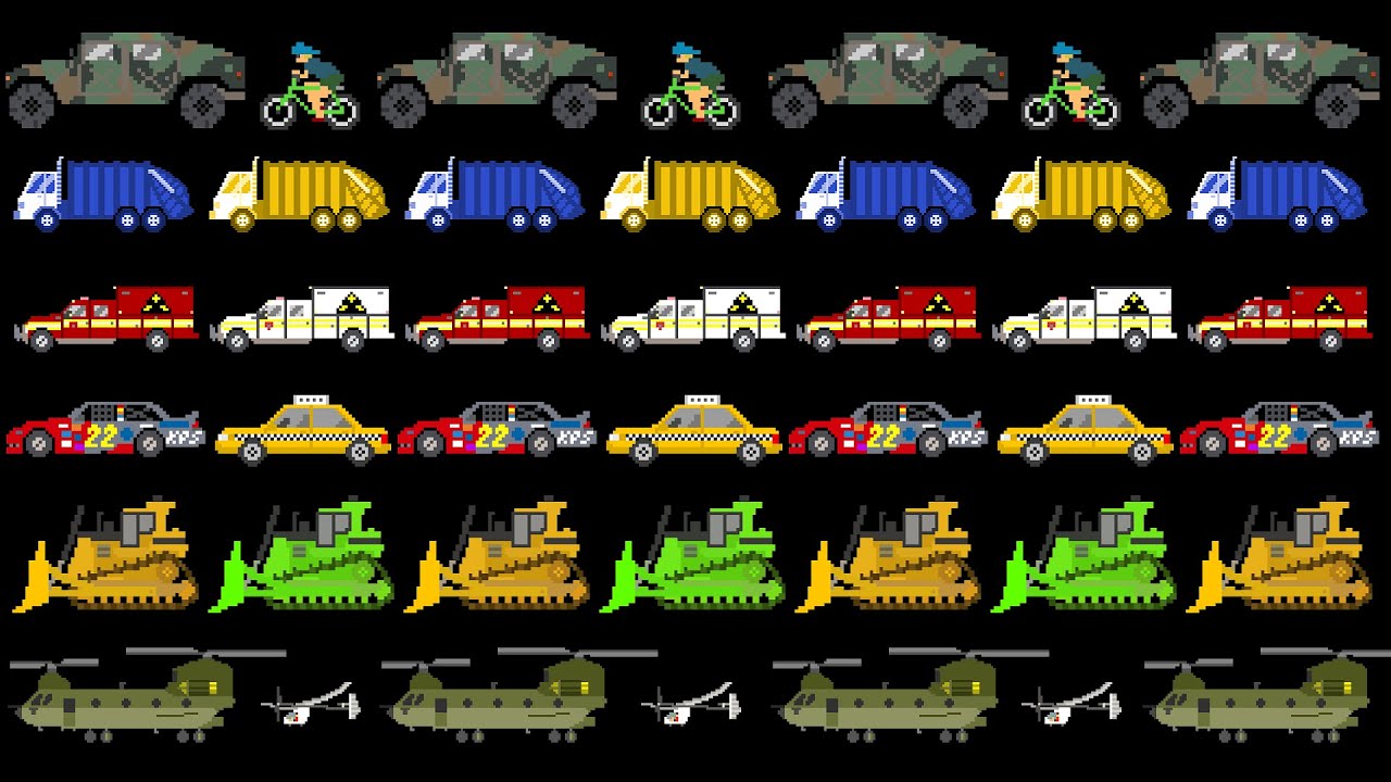 Vehicle Patterns 2 - ABAB - Street, Emergency, Military - The Kids' Picture Show (Fun & Educational)