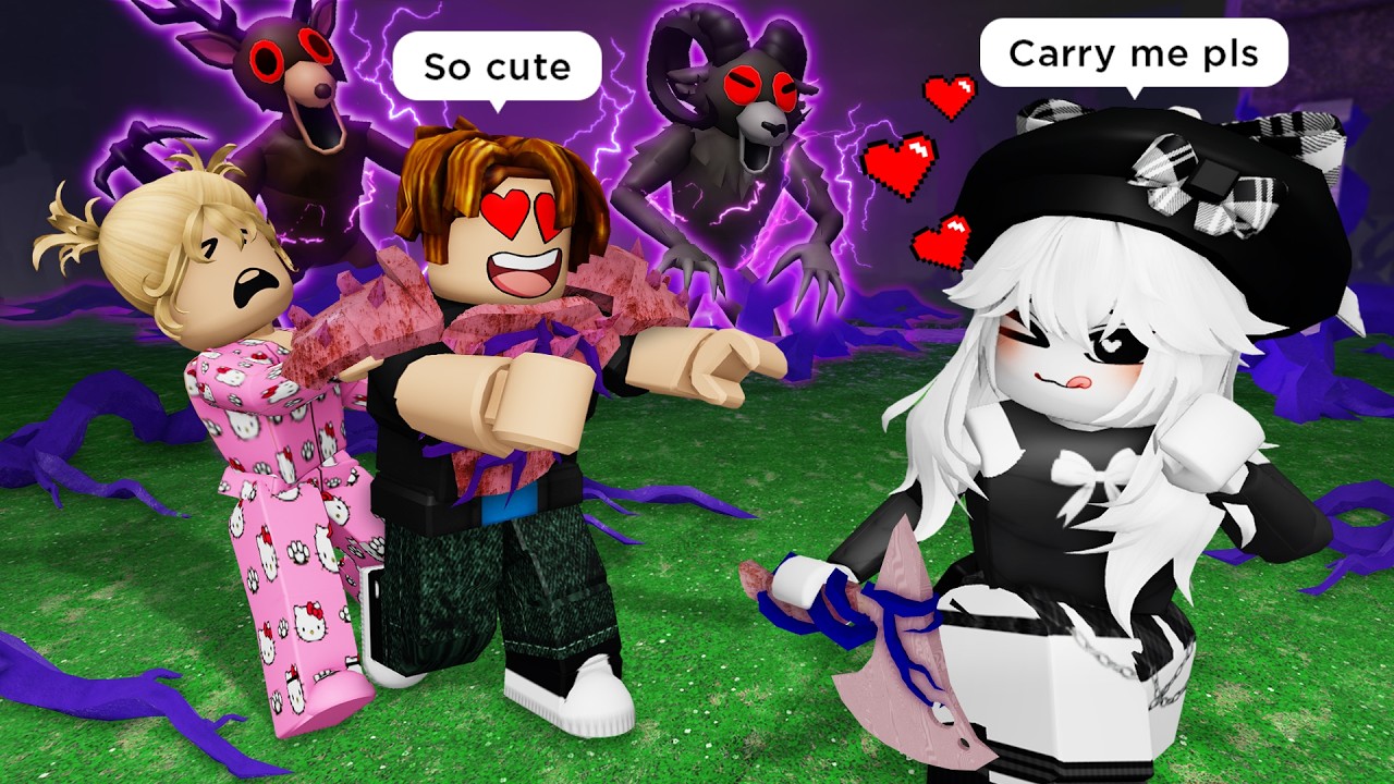 E-GIRL JOINED US BUT HER CLASS IS “RIZZ” 😠 (99 Nights in the Forest) 🎄🐻 Roblox Funny Moments