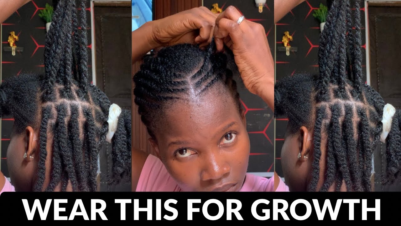 Плоские косички, не требующие сложного ухода, для волос типа 4C | Долговечная защитная прическа д...