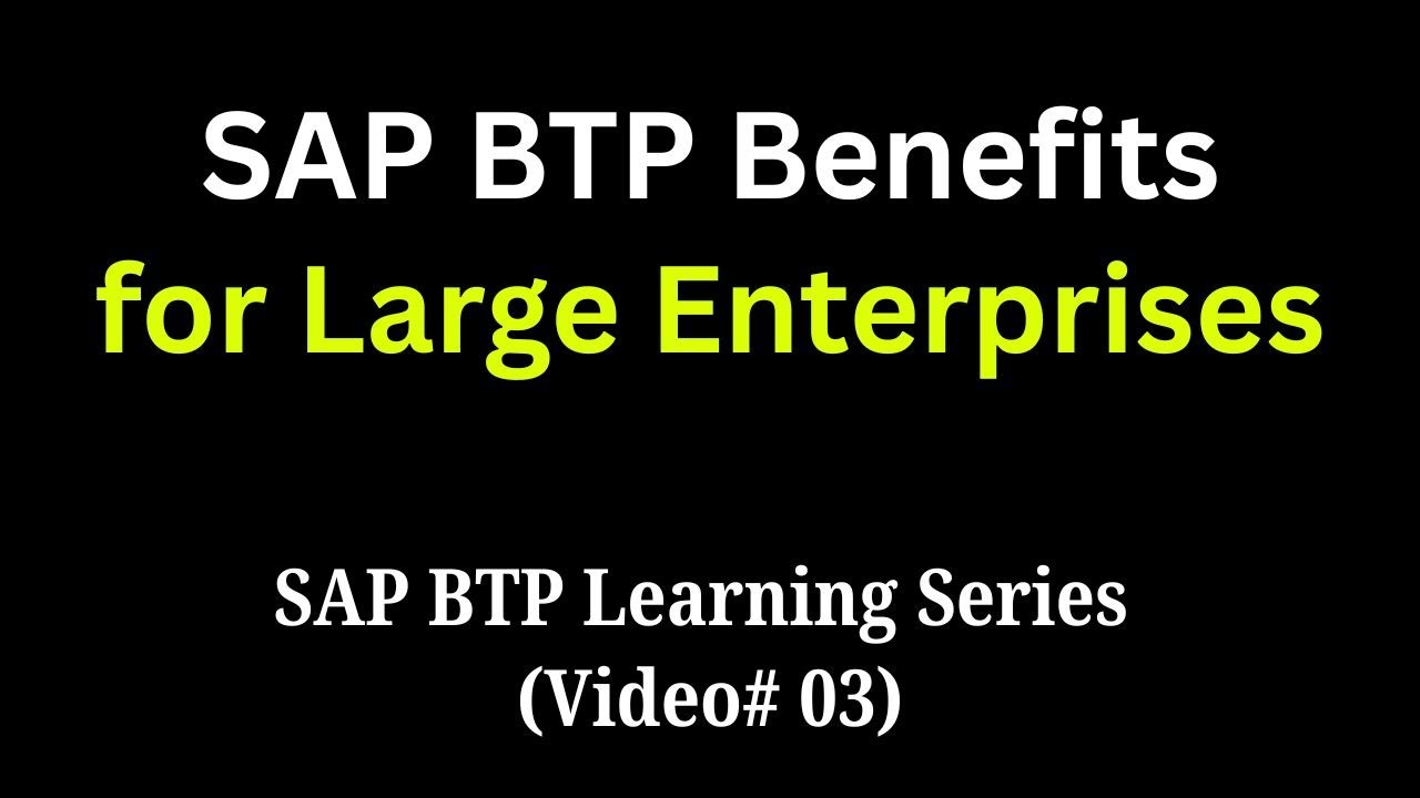 SAP BTP Benefits | Is it Worth Moving from ECC to BTP | SAP BTP Learning Series (Video# 03)