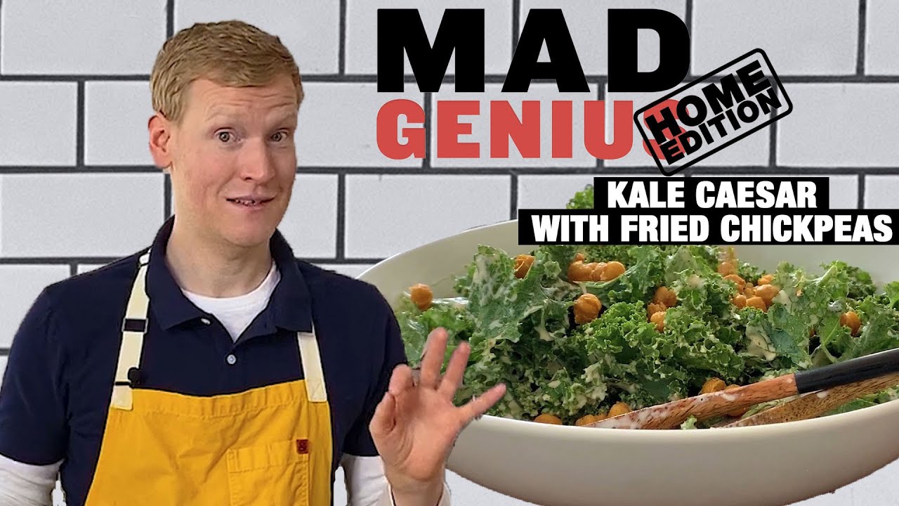 How to Make a Simple Kale Caesar with Chickpea Croutons | Mad Genius
