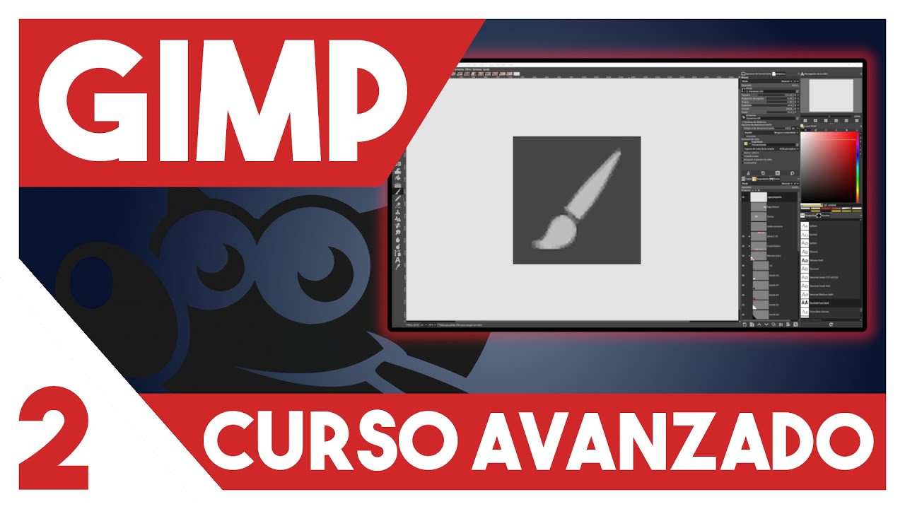 GIMP 2.10 Curso AVANZADO  ▶▶  2. Pinceles