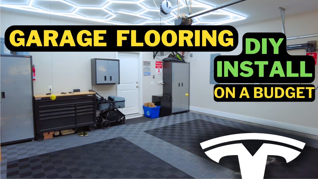 Garage Floor Tiles Review and Full Install | Vevor Tiles | Tesla Garage Setup | HUGE Upgrade!