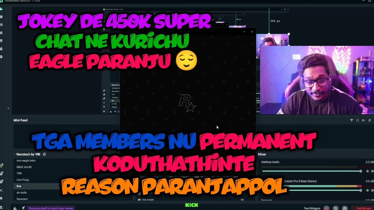 TGA DOMINIC NU PERMANENT KODUTHATHINTE REASON EAGLE PARANJU 🫡 #eaglegaming #tva 