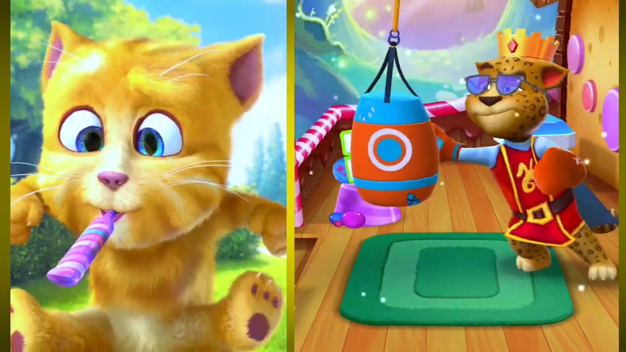 My Talking Ginger 2 VS Talking Tom 2 